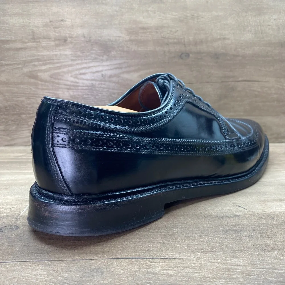 Allen Edmonds MacNeil Black Leather Wingtip‎ Brogue Derby Shoes Mens 12 D Calf
